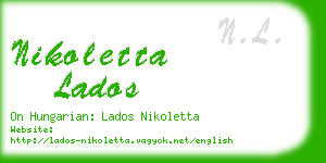 nikoletta lados business card